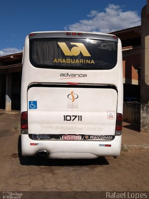 Viação Araguarina 10711 na cidade de Uruaçu, Goiás, Brasil, por Rafael Lopes. Número da foto: #5152231.
