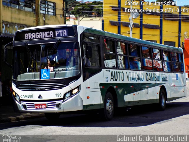Auto Viação Cambuí 190 na cidade de Bragança Paulista, São Paulo, Brasil, por Gabriel Giacomin de Lima. Número da foto: #5152132.