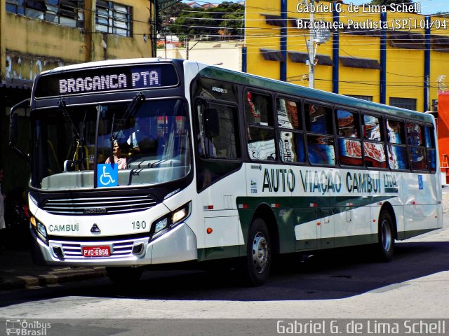 Auto Viação Cambuí 190 na cidade de Bragança Paulista, São Paulo, Brasil, por Gabriel Giacomin de Lima. ID da foto: 5152132.