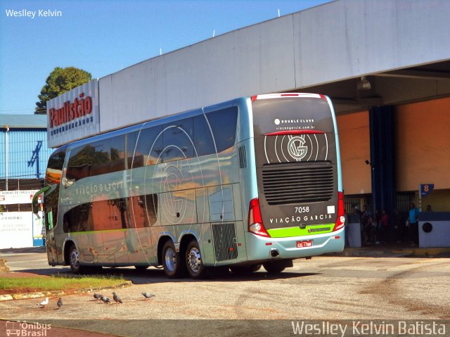 Viação Garcia 7058 na cidade de Sorocaba, São Paulo, Brasil, por Weslley Kelvin Batista. ID da foto: 5151297.