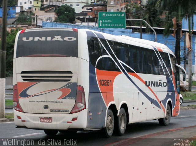 Expresso União 10261 na cidade de Vitória, Espírito Santo, Brasil, por Wellington  da Silva Felix. Número da foto: #5155360.