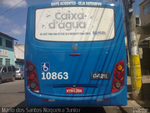 Concessionária Salvador Norte - CSN Transportes 10863 na cidade de Salvador, Bahia, Brasil, por Mario dos Santos Nogueira Junior. Número da foto: #5157785.