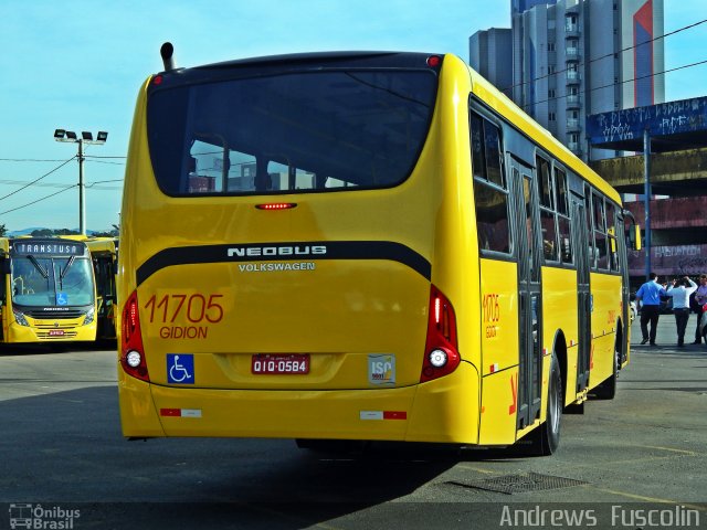 Gidion Transporte e Turismo 11705 na cidade de Joinville, Santa Catarina, Brasil, por Andrews  Fuscolin. Número da foto: #5160237.