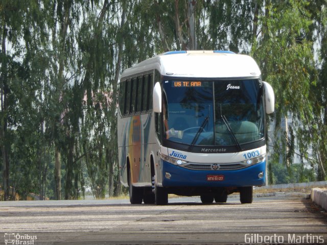 Viação Juína 1003 na cidade de Cuiabá, Mato Grosso, Brasil, por Gilberto Martins. ID da foto: 5160318.