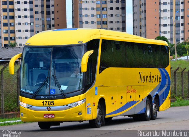 Viação Nordeste 1705 na cidade de Natal, Rio Grande do Norte, Brasil, por Ricardo Silva Monteiro. Número da foto: #5159971.