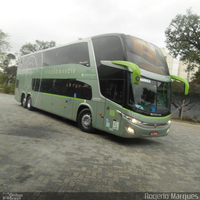 Viação Garcia 7317 na cidade de São José dos Campos, São Paulo, Brasil, por Rogerio Marques. ID da foto: 5098869.