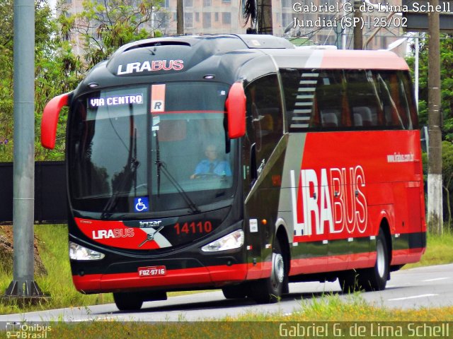 Lirabus 14110 na cidade de Jundiaí, São Paulo, Brasil, por Gabriel Giacomin de Lima. ID da foto: 5098837.