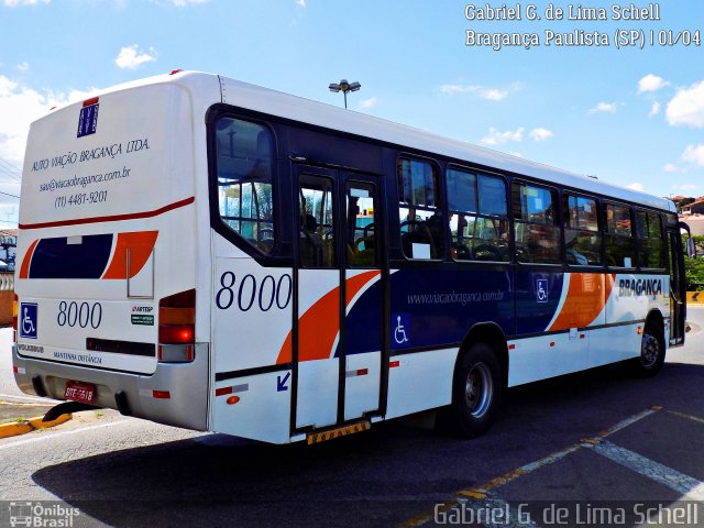 Auto Viação Bragança 8000 na cidade de Bragança Paulista, São Paulo, Brasil, por Gabriel Giacomin de Lima. Número da foto: #5161741.