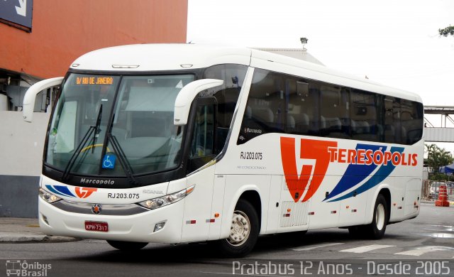 Viação Teresópolis RJ 203.075 na cidade de Rio de Janeiro, Rio de Janeiro, Brasil, por Cristiano Soares da Silva. Número da foto: #5161948.