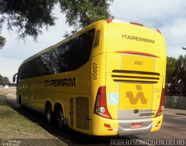 Viação Itapemirim 60607 na cidade de Curitiba, Paraná, Brasil, por Roger Coelho. Número da foto: #5100730.
