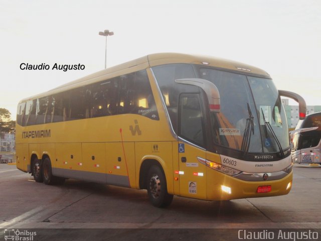 Viação Itapemirim 60603 na cidade de Goiânia, Goiás, Brasil, por Claudio Augusto. Número da foto: #5099699.