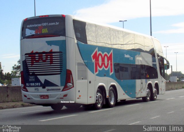 Auto Viação 1001 RJ 108.593 na cidade de São Paulo, São Paulo, Brasil, por Saimom  Lima. ID da foto: 5099872.