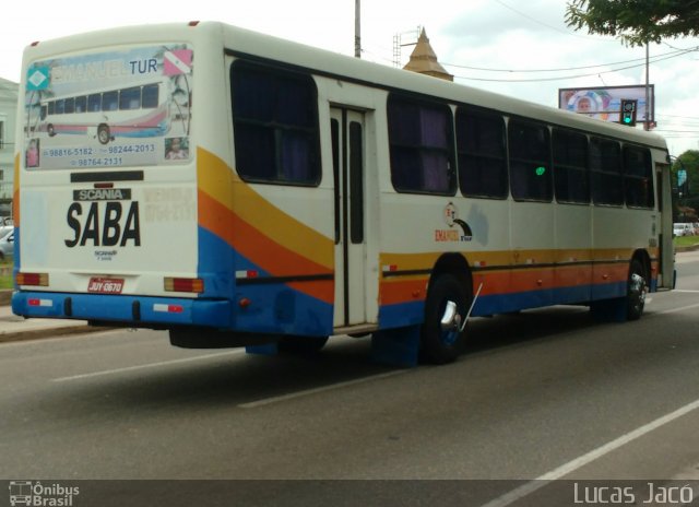 Ônibus Particulares EMANUELTUR na cidade de Belém, Pará, Brasil, por Lucas Jacó. ID da foto: 5100876.