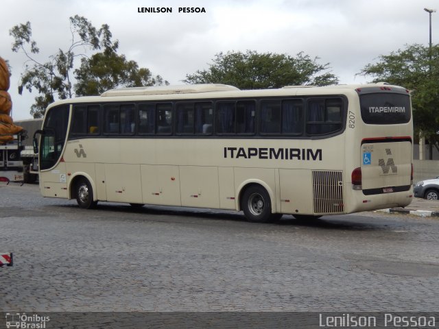 Viação Itapemirim 8207 na cidade de Caruaru, Pernambuco, Brasil, por Lenilson da Silva Pessoa. ID da foto: 5101364.