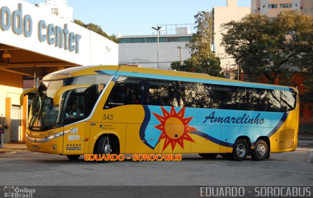 Expresso Amarelinho 343 na cidade de Sorocaba, São Paulo, Brasil, por EDUARDO - SOROCABUS. Número da foto: #5102614.