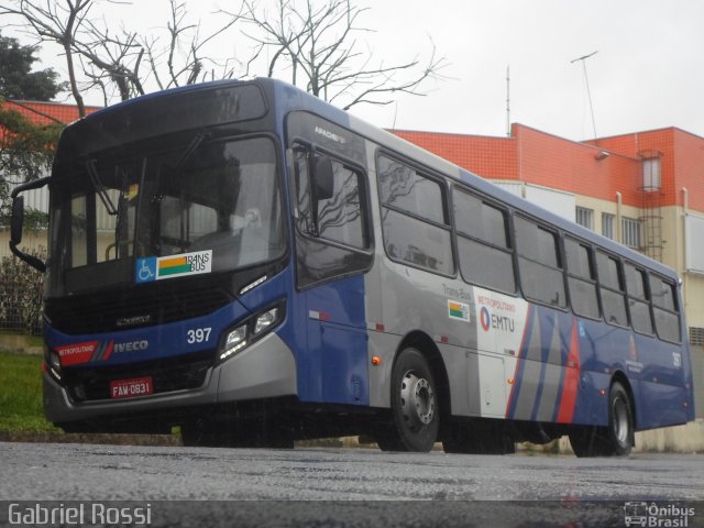 Trans Bus Transportes Coletivos 397 na cidade de São Bernardo do Campo, São Paulo, Brasil, por Gabriel Rossi . Número da foto: #5104214.