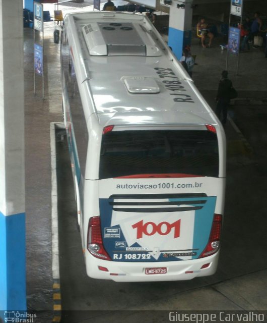 Auto Viação 1001 RJ 108.722 na cidade de Rio de Janeiro, Rio de Janeiro, Brasil, por Giuseppe Carvalho. ID da foto: 5102118.