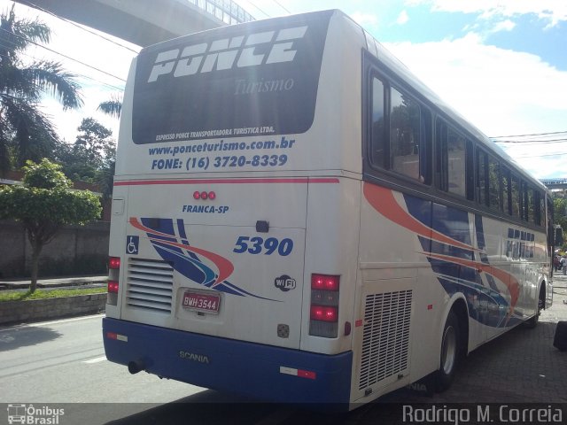Ponce Turismo 5390 na cidade de Aparecida, São Paulo, Brasil, por Jonathan  Aguiar Correa. Número da foto: #5104101.