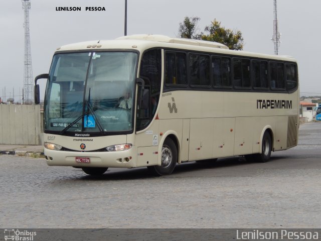 Viação Itapemirim 8207 na cidade de Caruaru, Pernambuco, Brasil, por Lenilson da Silva Pessoa. Número da foto: #5102686.
