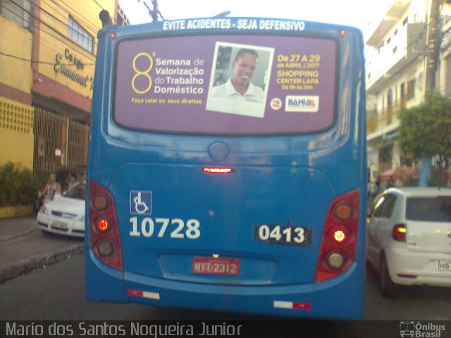 Concessionária Salvador Norte - CSN Transportes 10728 na cidade de Salvador, Bahia, Brasil, por Mario dos Santos Nogueira Junior. Número da foto: #5102109.