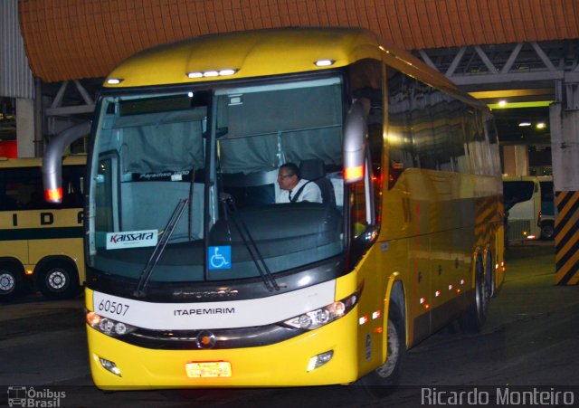 Viação Itapemirim 60507 na cidade de Rio de Janeiro, Rio de Janeiro, Brasil, por Ricardo Silva Monteiro. Número da foto: #5105308.