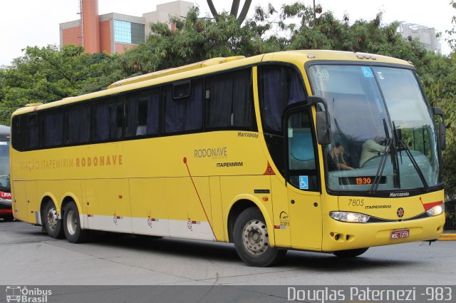 Viação Itapemirim 7805 na cidade de São Paulo, São Paulo, Brasil, por Douglas Paternezi. ID da foto: 5107209.