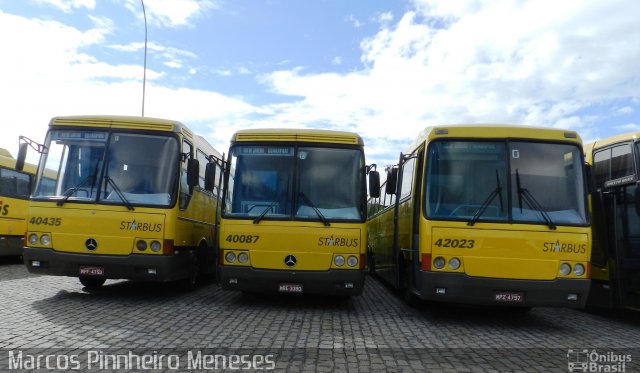 Viação Itapemirim 40087 na cidade de Guarapari, Espírito Santo, Brasil, por Marcos Pinnheiro Meneses. Número da foto: #5106858.