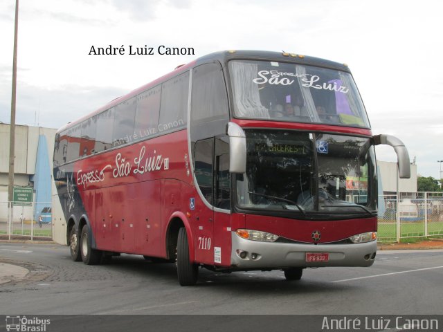 Expresso São Luiz 7110 na cidade de Goiânia, Goiás, Brasil, por André Luiz Canon. Número da foto: #5109651.