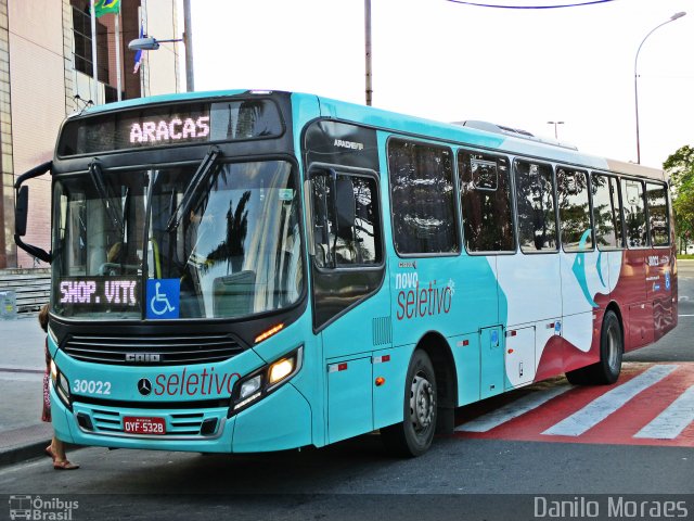 Viação Praia Sol 30022 na cidade de Vitória, Espírito Santo, Brasil, por Danilo Moraes. Número da foto: #5109615.