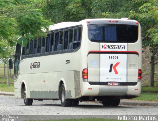 Kaissara - Viação Caiçara 15908 na cidade de Cachoeiro de Itapemirim, Espírito Santo, Brasil, por Gilberto Martins. Número da foto: #5112169.