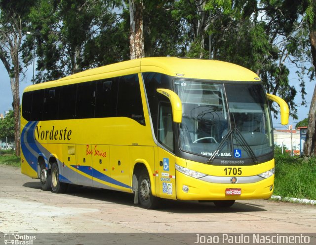 Viação Nordeste 1705 na cidade de Natal, Rio Grande do Norte, Brasil, por Joao Paulo Nascimento Silva. Número da foto: #5112101.