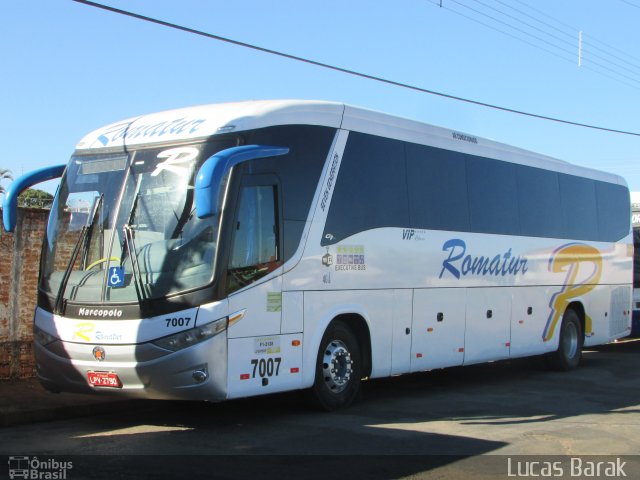 Romatur Transportadora Turística 7007 na cidade de Tambaú, São Paulo, Brasil, por Lucas Elson de Oliveira. Número da foto: #5163210.