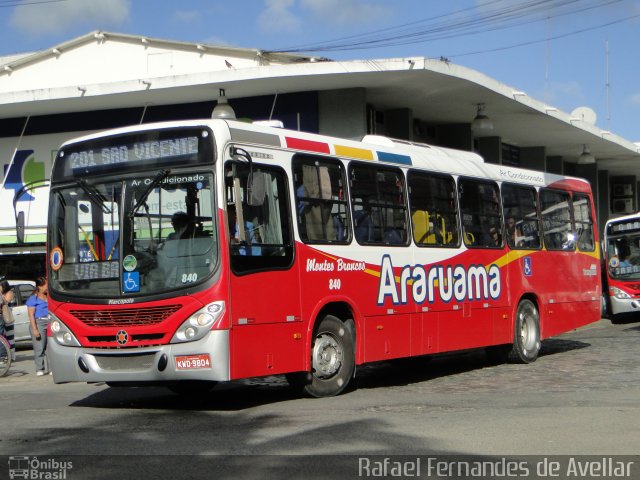 Viação Montes Brancos 840 na cidade de Araruama, Rio de Janeiro, Brasil, por Rafael Fernandes de Avellar. Número da foto: #5164720.