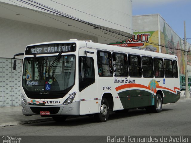 Viação Montes Brancos RJ 196.045 na cidade de Cabo Frio, Rio de Janeiro, Brasil, por Rafael Fernandes de Avellar. Número da foto: #5164727.