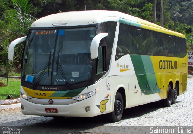 Empresa Gontijo de Transportes 18335 na cidade de Manhuaçu, Minas Gerais, Brasil, por Saimom  Lima. Número da foto: #5165349.