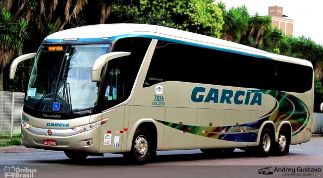 Viação Garcia 7826 na cidade de Curitiba, Paraná, Brasil, por Andrey Gustavo. ID da foto: 5186325.