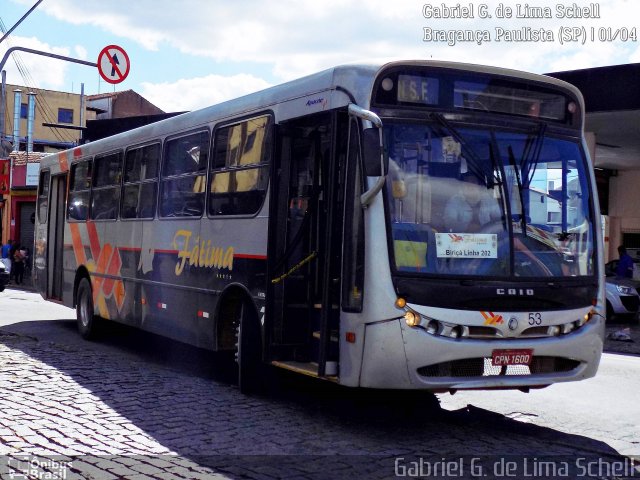 Nossa Senhora de Fátima Auto Ônibus 353 na cidade de Bragança Paulista, São Paulo, Brasil, por Gabriel Giacomin de Lima. Número da foto: #5186871.