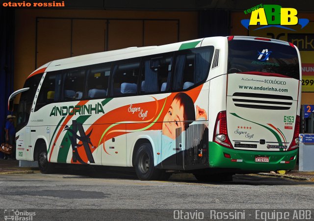 Empresa de Transportes Andorinha 6153 na cidade de Sorocaba, São Paulo, Brasil, por Otavio Rossini. ID da foto: 5185932.