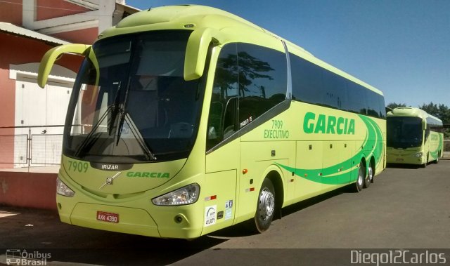 Viação Garcia 7909 na cidade de Tupã, São Paulo, Brasil, por Diego Carlos Oliveira. ID da foto: 5188689.