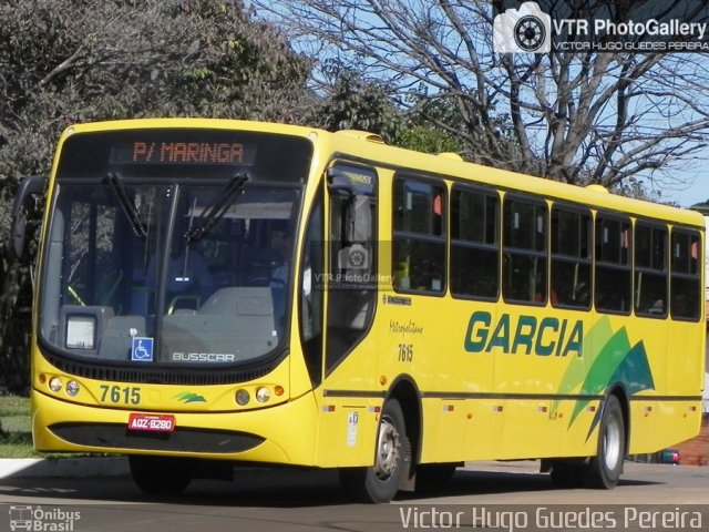 Viação Garcia 7615 na cidade de Maringá, Paraná, Brasil, por Victor Hugo Guedes Pereira. Número da foto: #5191617.