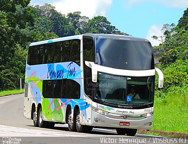 ComperTur Transportes Turísticos 12250 na cidade de Petrópolis, Rio de Janeiro, Brasil, por Victor Henrique. Número da foto: #5191109.