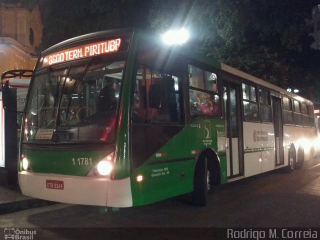 Viação Santa Brígida 1 1781 na cidade de São Paulo, São Paulo, Brasil, por Jonathan  Aguiar Correa. Número da foto: #5194749.