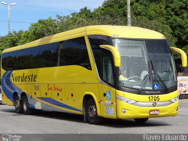 Viação Nordeste 1705 na cidade de Fortaleza, Ceará, Brasil, por Flávio Eduardo. Número da foto: #5193213.