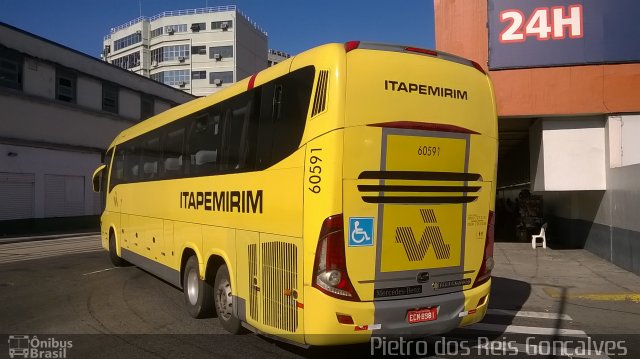 Viação Itapemirim 60591 na cidade de Rio de Janeiro, Rio de Janeiro, Brasil, por Pietro dos Reis Gonçalves . ID da foto: 5192550.