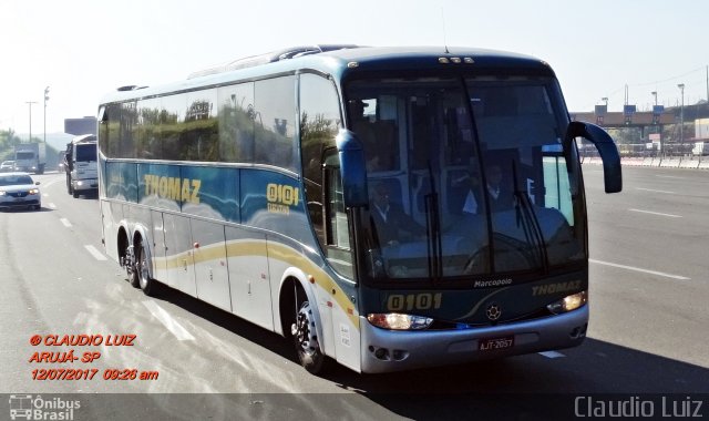Transportes Thomaz 0101 na cidade de Arujá, São Paulo, Brasil, por Claudio Luiz. Número da foto: #5194559.