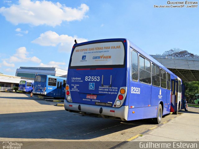 Litorânea Transportes Coletivos 82.553 na cidade de São José dos Campos, São Paulo, Brasil, por Guilherme Estevan. ID da foto: 5196664.