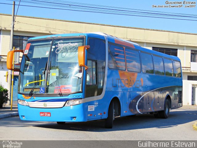 Litorânea Transportes Coletivos 5090 na cidade de São José dos Campos, São Paulo, Brasil, por Guilherme Estevan. ID da foto: 5198661.