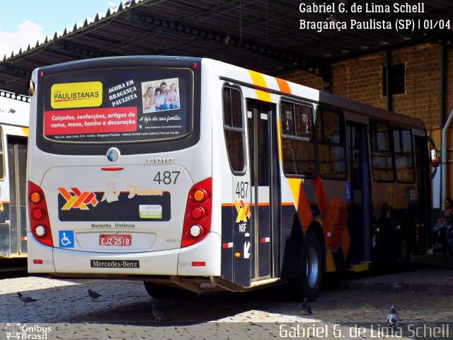 Nossa Senhora de Fátima Auto Ônibus 487 na cidade de Bragança Paulista, São Paulo, Brasil, por Gabriel Giacomin de Lima. Número da foto: #5197505.