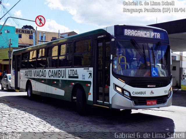 Auto Viação Cambuí 191 na cidade de Bragança Paulista, São Paulo, Brasil, por Gabriel Giacomin de Lima. ID da foto: 5197506.