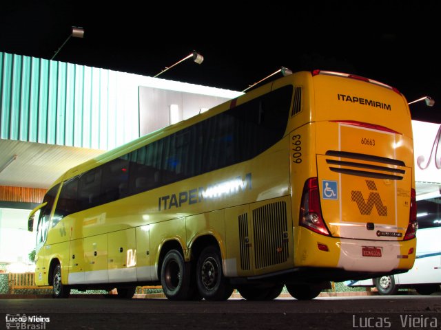 Viação Itapemirim 60663 na cidade de Caetanópolis, Minas Gerais, Brasil, por Lucas Vieira. Número da foto: #5200968.
